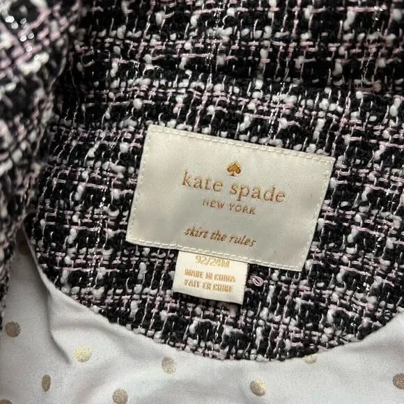 Kate Spade New York Baby Girls' Tweed Coat black - Picture 9 of 10